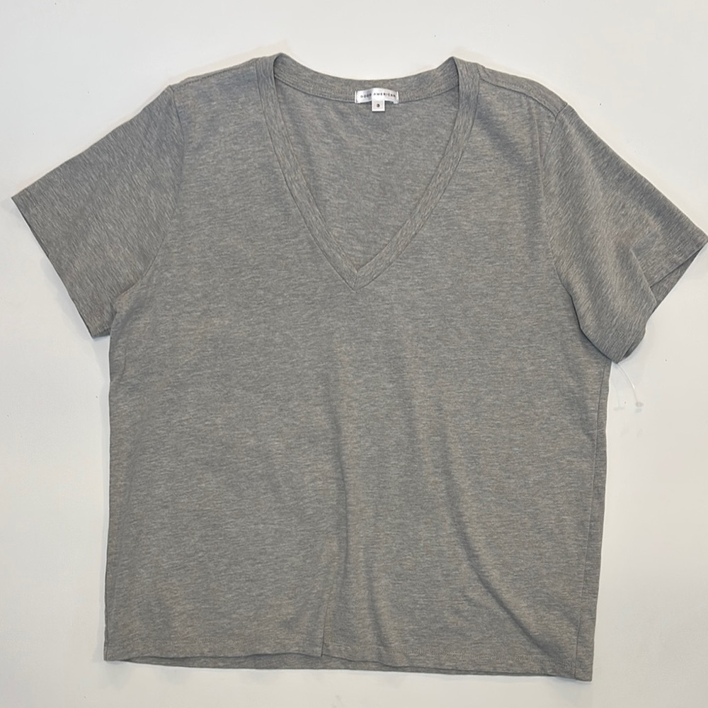 Good American Relaxed V-neck Tee Women’s Streetwear Casual Large